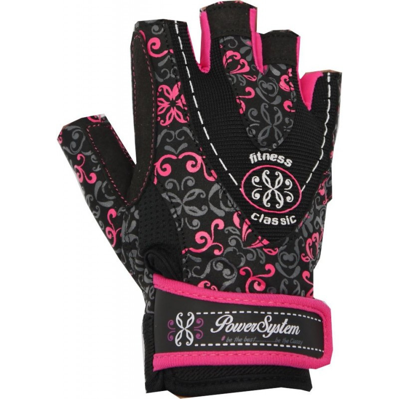 

Перчатки для фитнеса и тяжелой атлетики Power System Classy Женские PS-2910 S Black/Pink