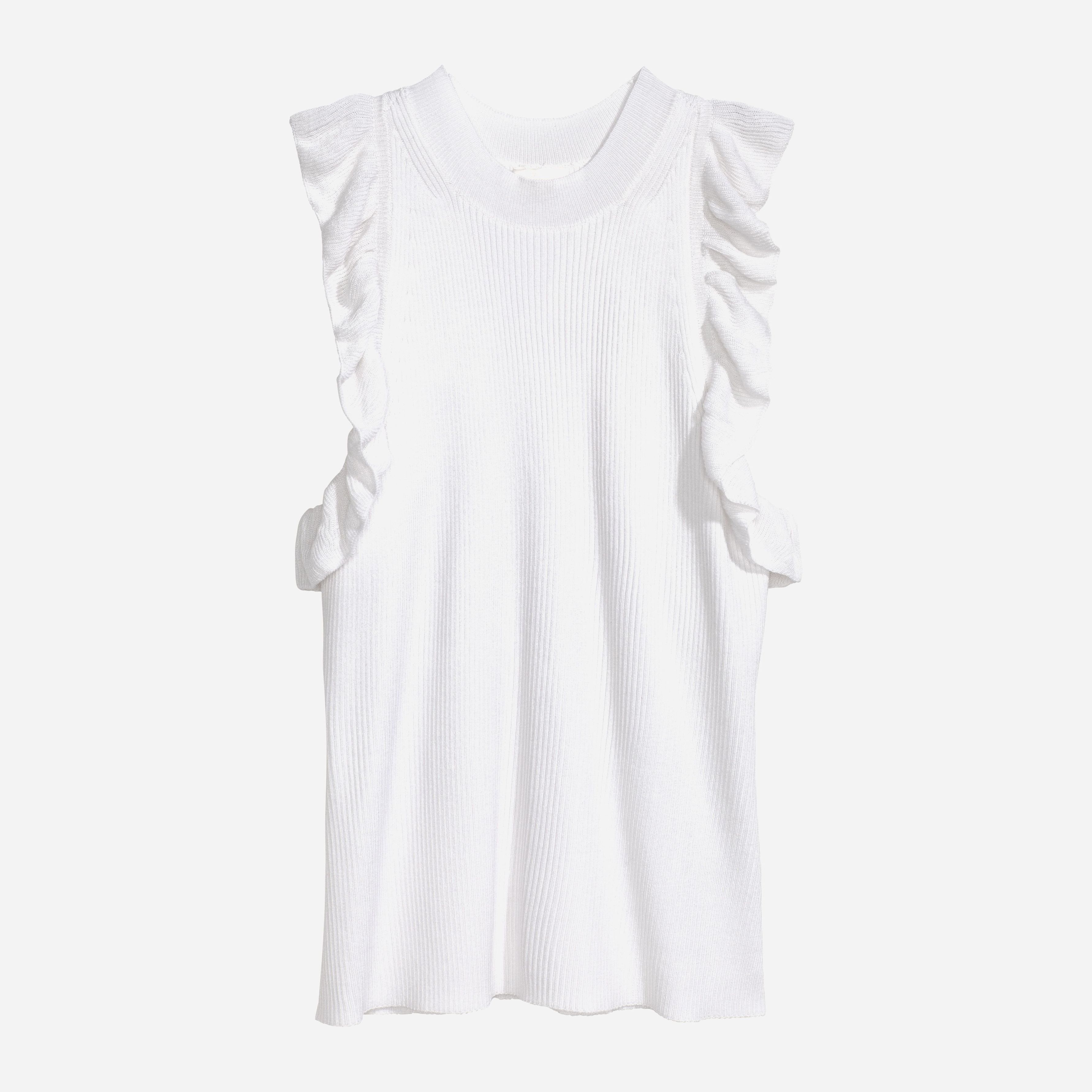 

Топ H&M 0507533_бел_02  Белый, Топ H&M 0507533_бел_02 XS Белый