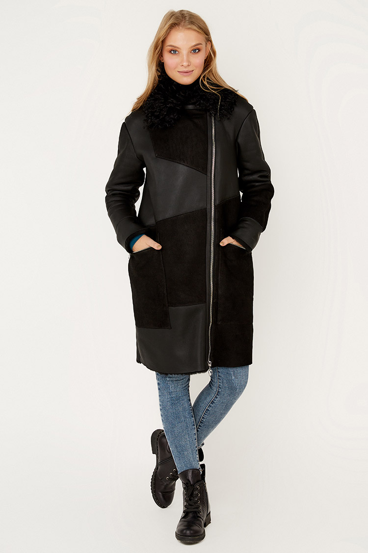 

Дубленка Ricca donna Kk-39186 2XL Черная 123240006