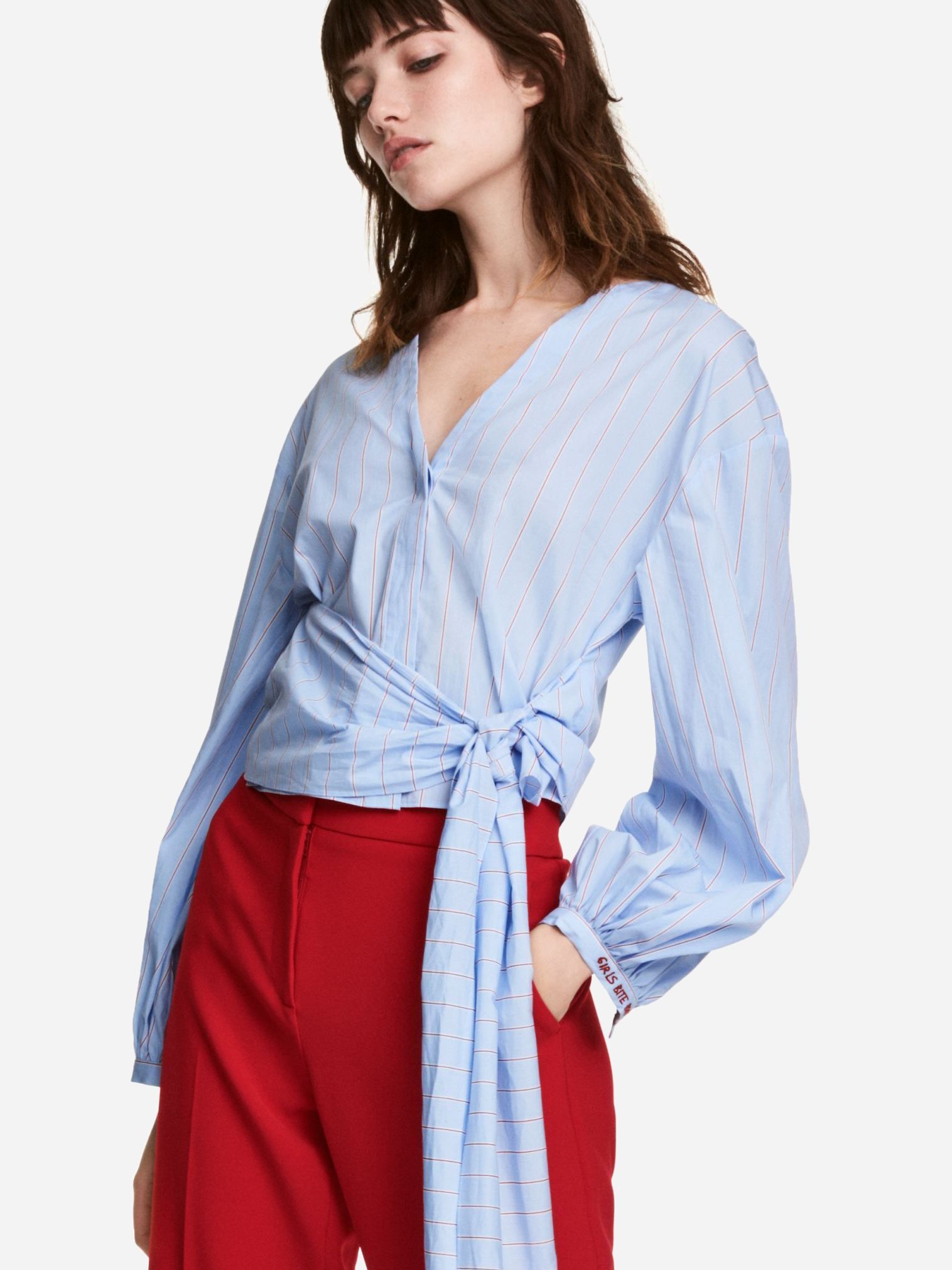 

Топ H&M 5457156RP12  Голубой, Топ H&M 5457156RP12 40 Голубой
