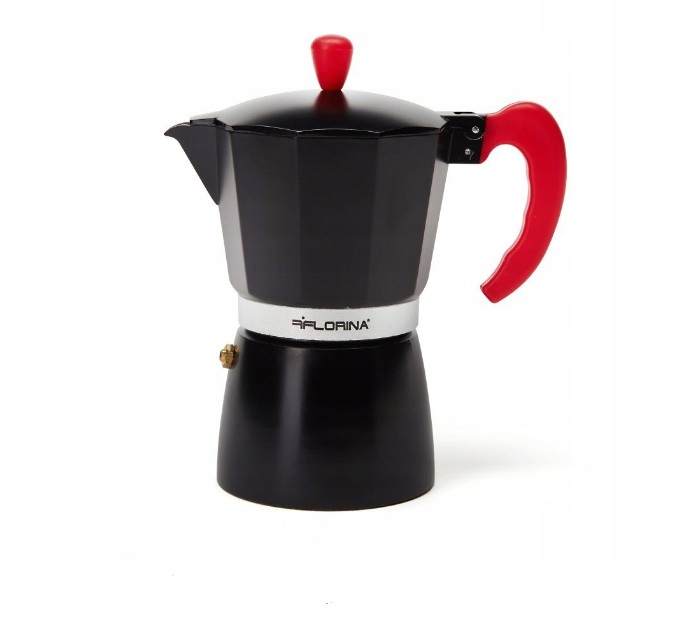 

Кофеварка гейзерная FLORINA 1K2697 BLACK&RED 6CUP