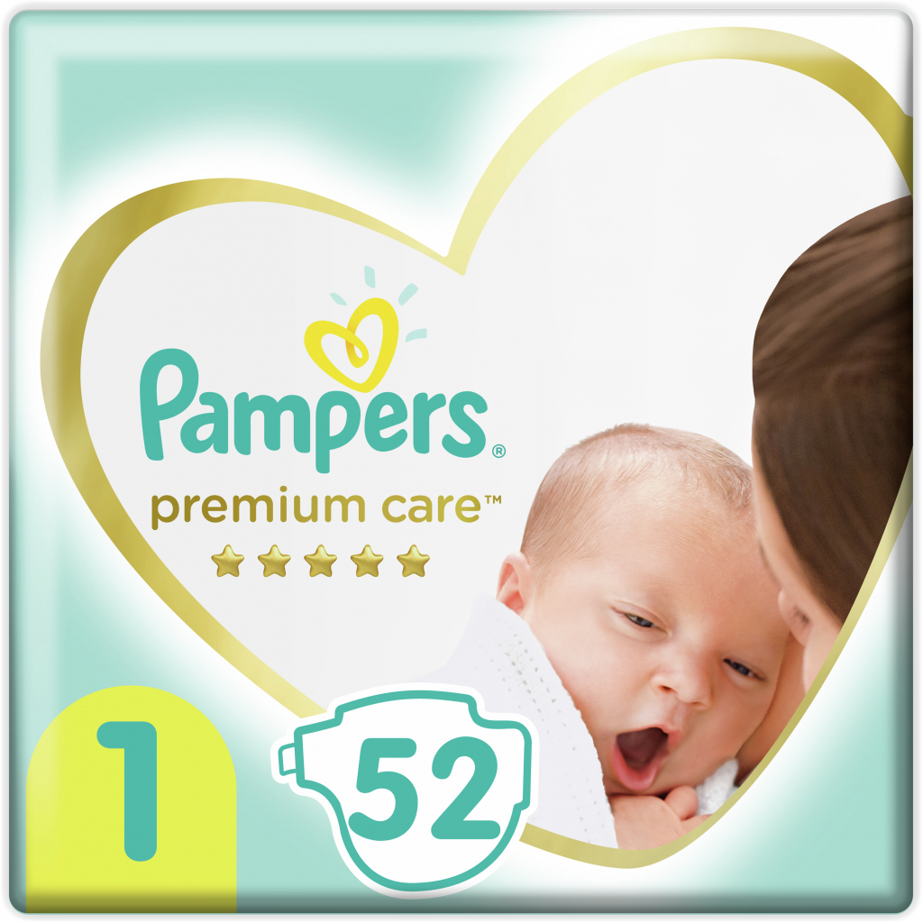 

Подгузник Pampers Premium Care Newborn Размер 1 (2-5 кг) 52 шт (8001841104751)