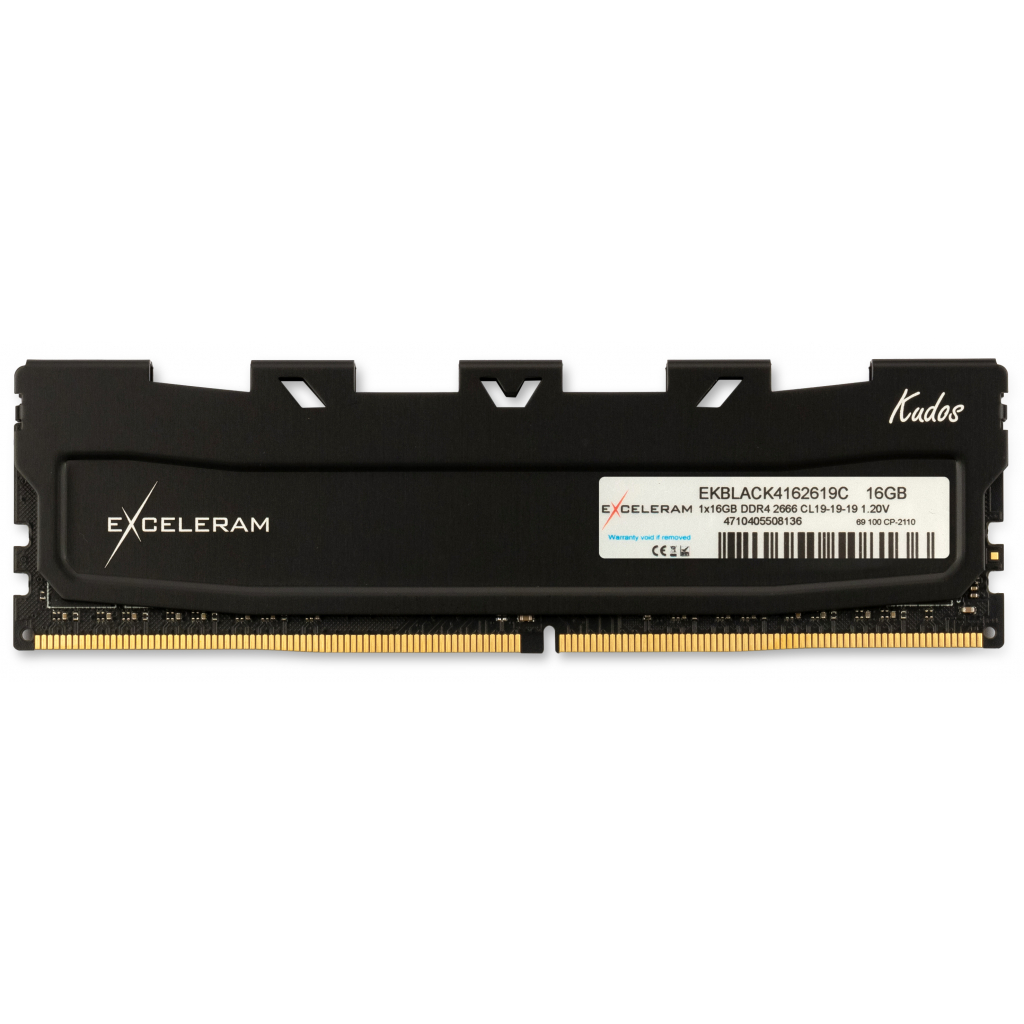 

Модуль памяти для компьютера DDR4 16GB 2666 MHz Black Kudos eXceleram (EKBLACK4162619C)