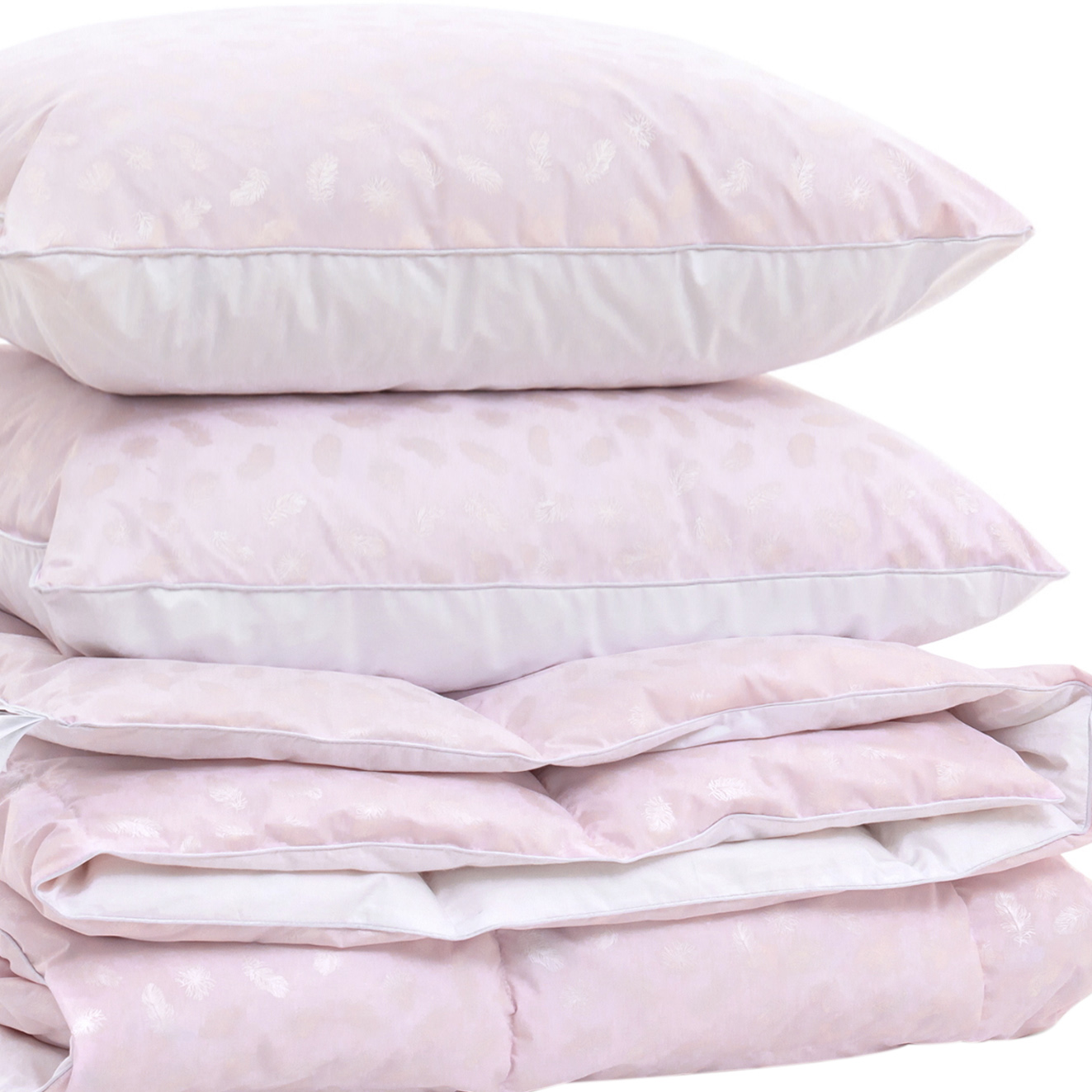 

Набор пуховый MirSon №1934 Bio-Pink Деми 90% пух одеяло 155х215 + подушки 50х70 2 шт упругие