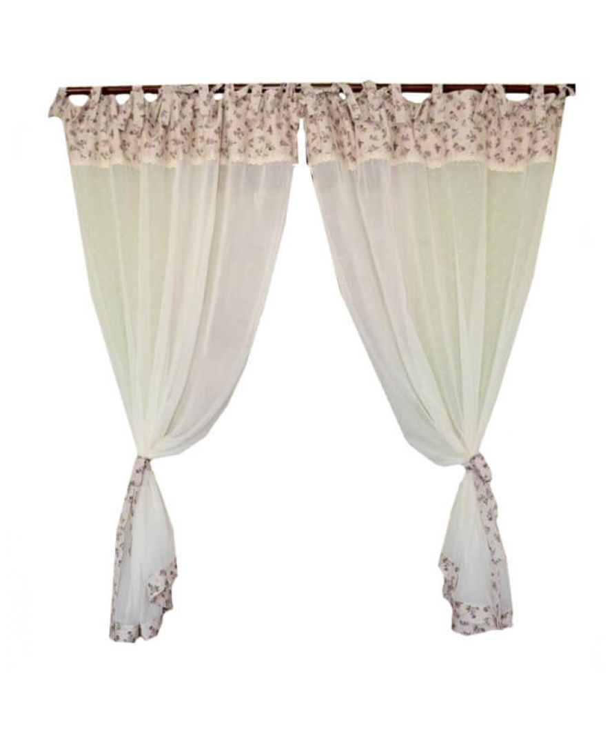 

Гардина Прованс lilac rose 250х145 см 2 шт Молочные (3670)