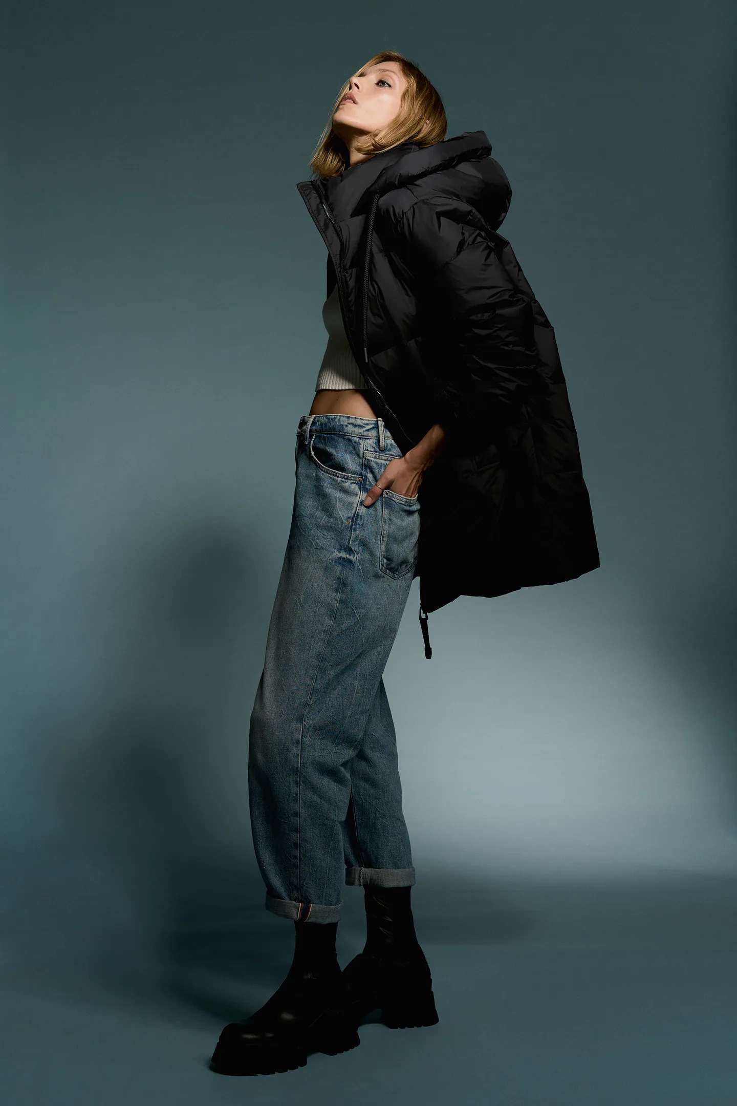 

Пуховик Zara  черный 8073274800, Пуховик Zara S черный 8073274800