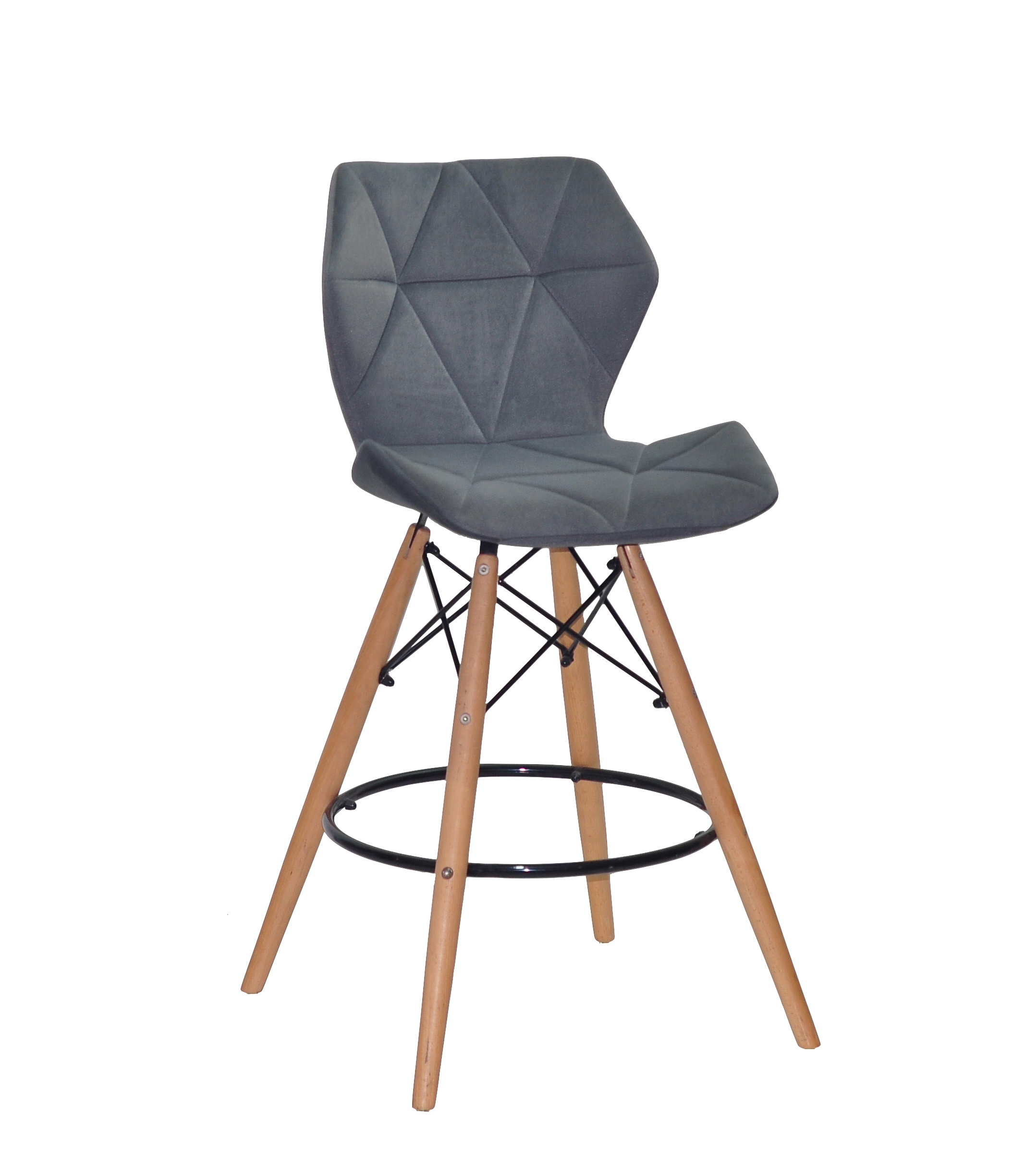 

Стул Greg BAR 65 Бархат Onder Mebli Серый В-1004