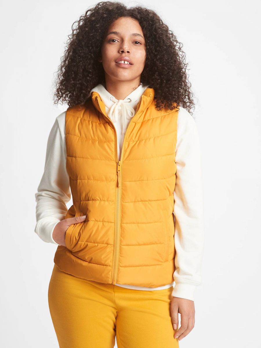 

Теплая женская жилетка GAP безрукавка 1159759526 (Оранжевый, XXL)