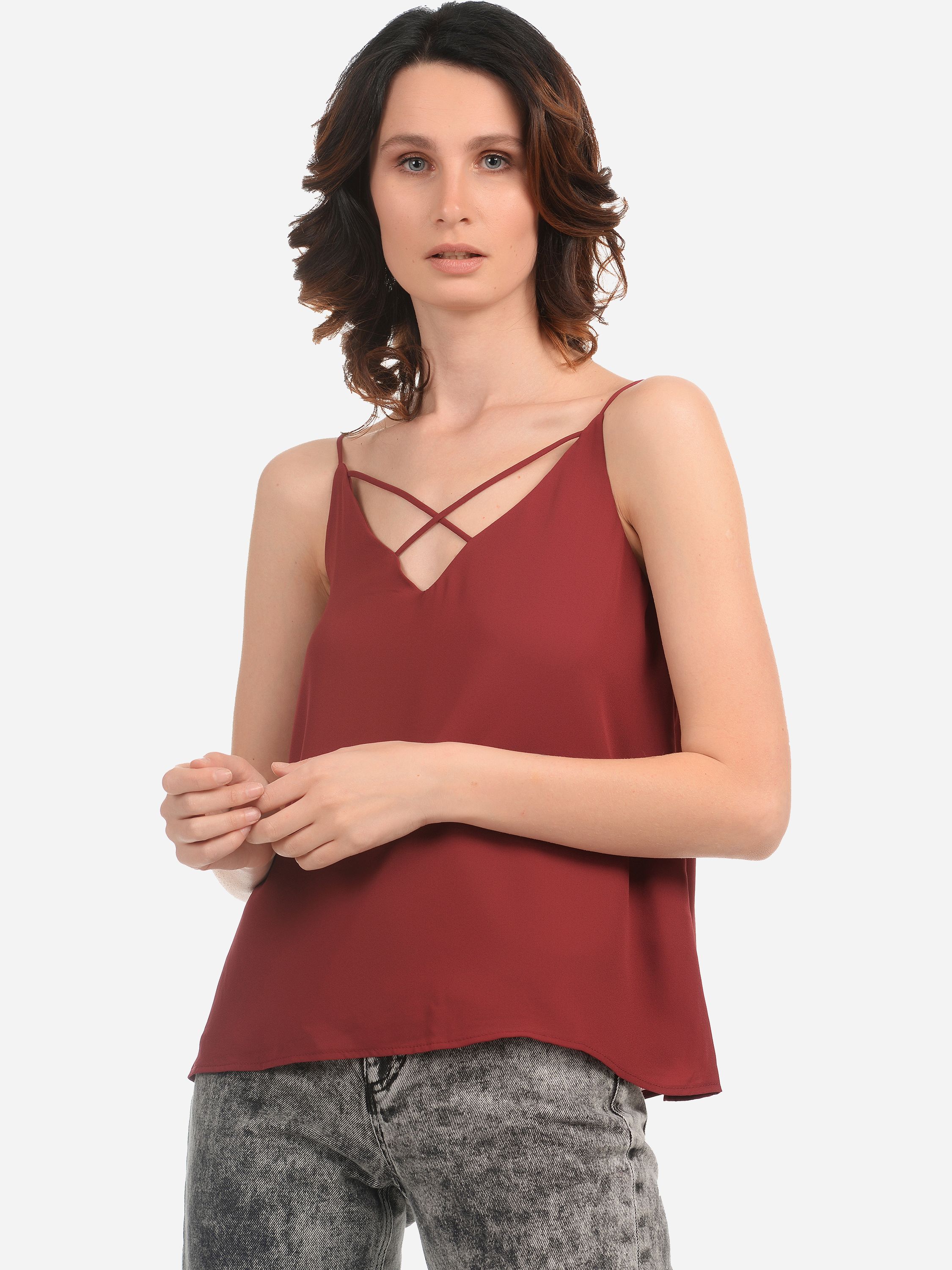 

Топ Pimkie pm01120106  Бордовый, Топ Pimkie pm01120106 XS Бордовый