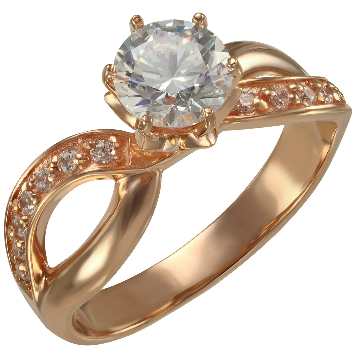 

Золотое кольцо с фианитами Tango Jewellery Company 380399 размер 18