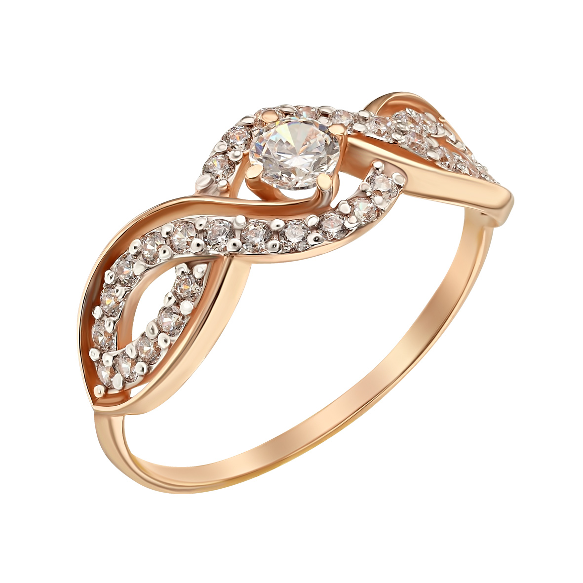 

Золотое кольцо с фианитами Tango Jewellery Company 380587 размер 17.5