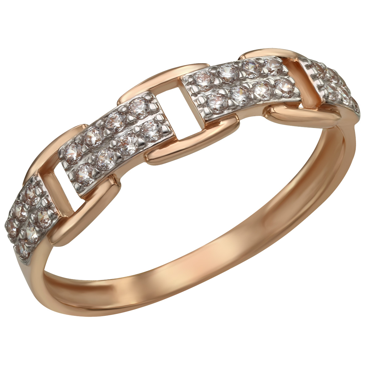 

Золотое кольцо с фианитами Tango Jewellery Company 380423 размер 19
