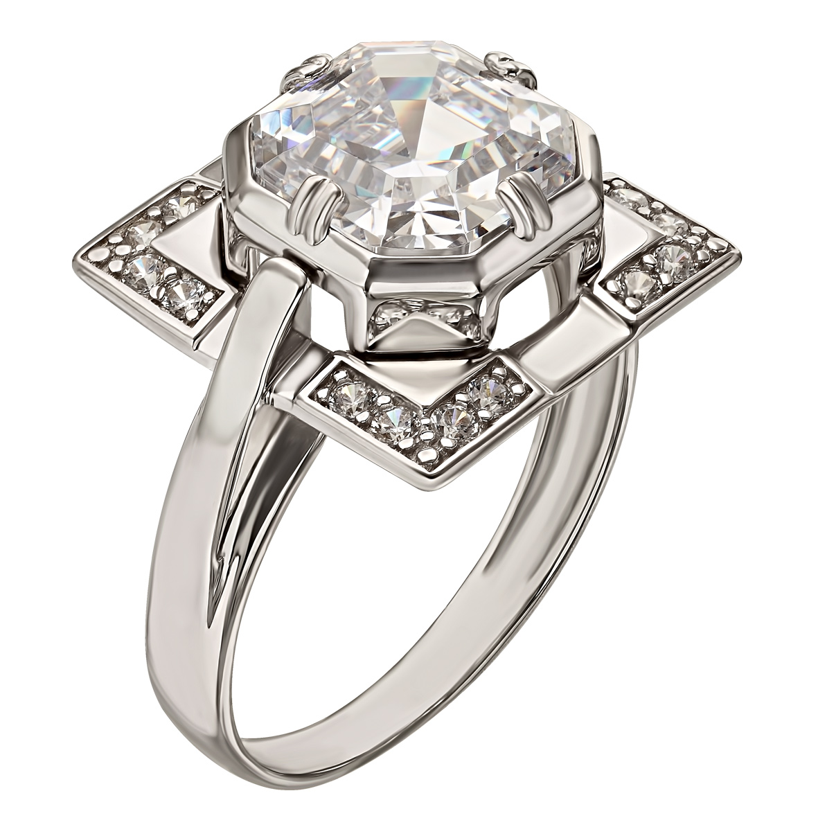 

Серебряное кольцо с фианитами Tango Jewellery Company 350083С размер 19
