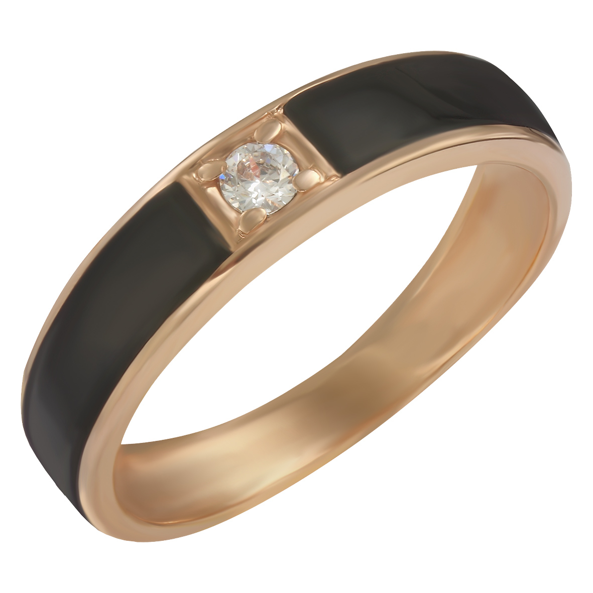 

Золотое кольцо с фианитом и эмалью Tango Jewellery Company 380183Е размер 18