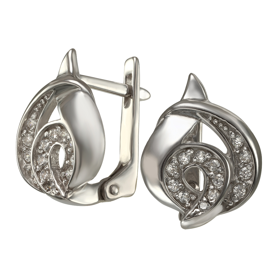 

Серебряные серьги с фианитами Tango Jewellery Company 420114С