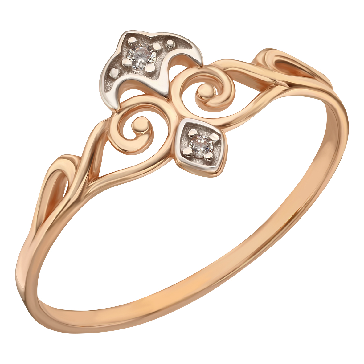 

Золотое кольцо с фианитами Tango Jewellery Company 380580 размер 16