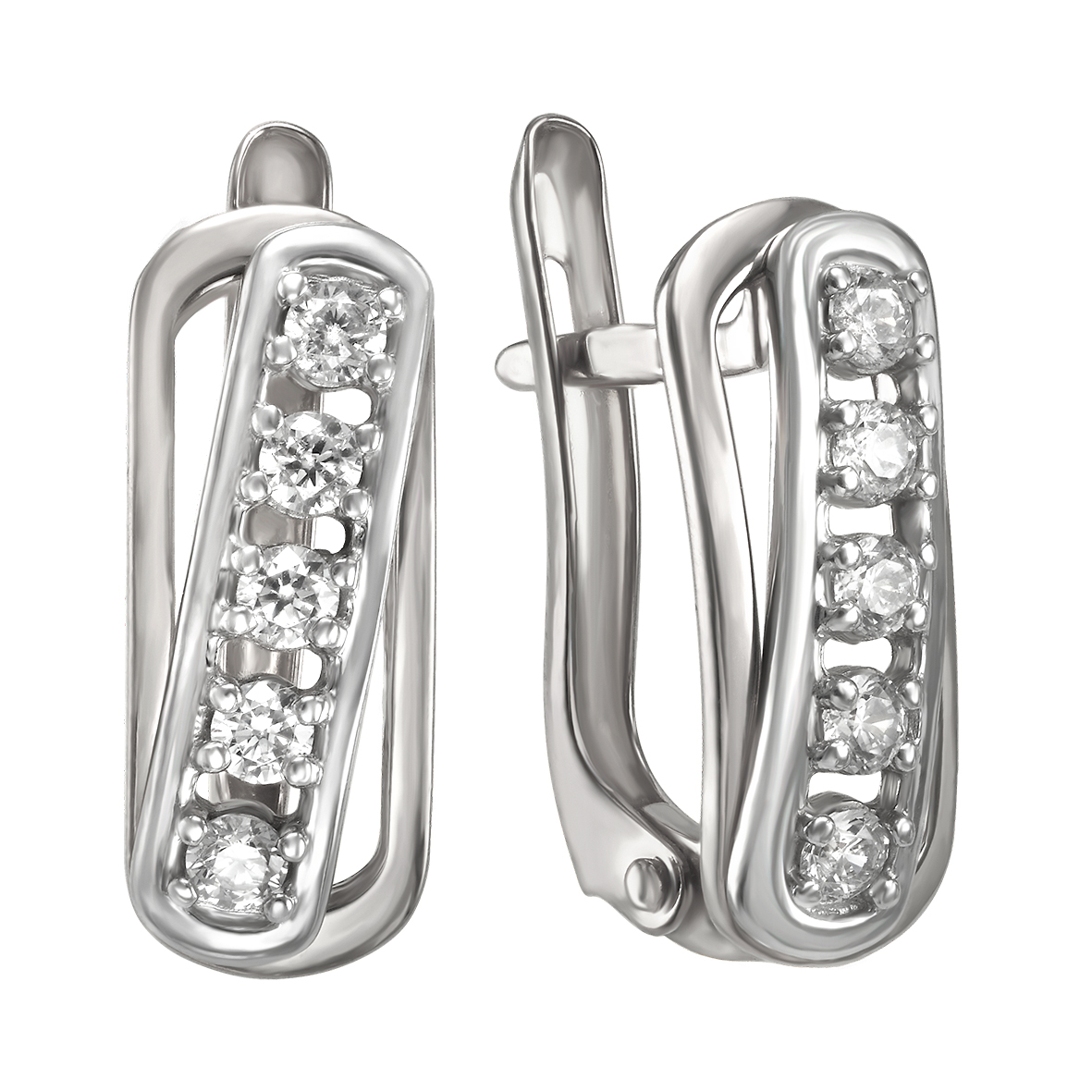 

Серьги в белом золоте с фианитами Tango Jewellery Company 430924В