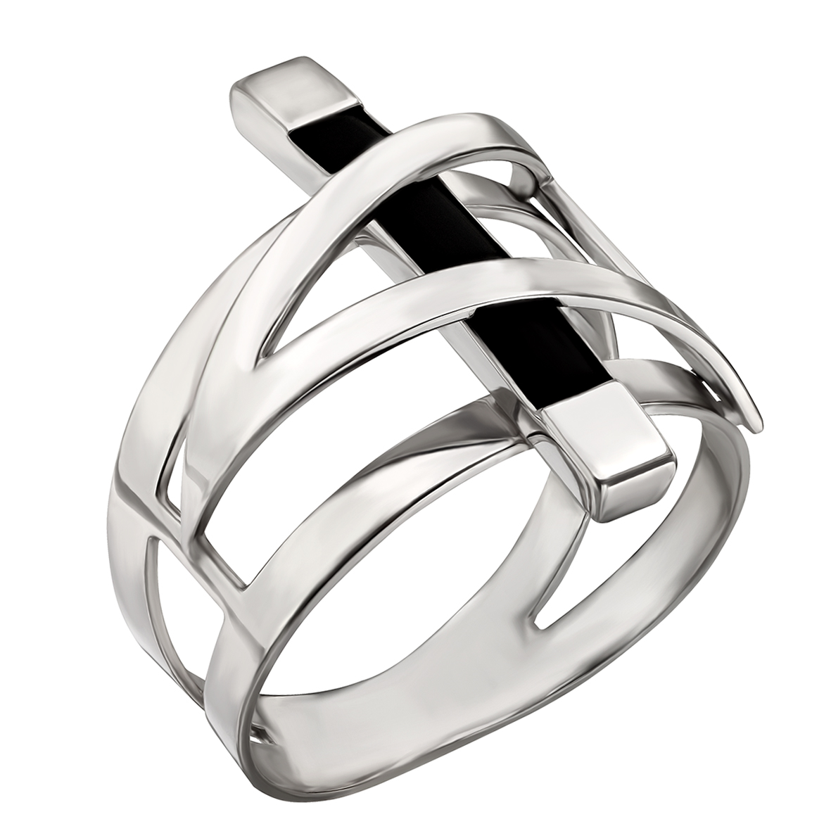 

Серебряное кольцо с вставкой каучука Tango Jewellery Company 900629С размер 19