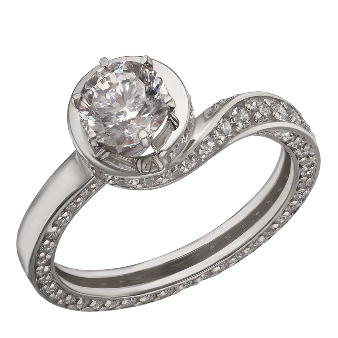 

Кольцо в белом золоте с фианитами Tango Jewellery Company 380561В размер 18