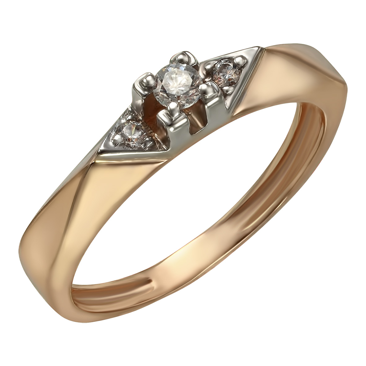 

Золотое кольцо с фианитами Tango Jewellery Company 350001 размер 16