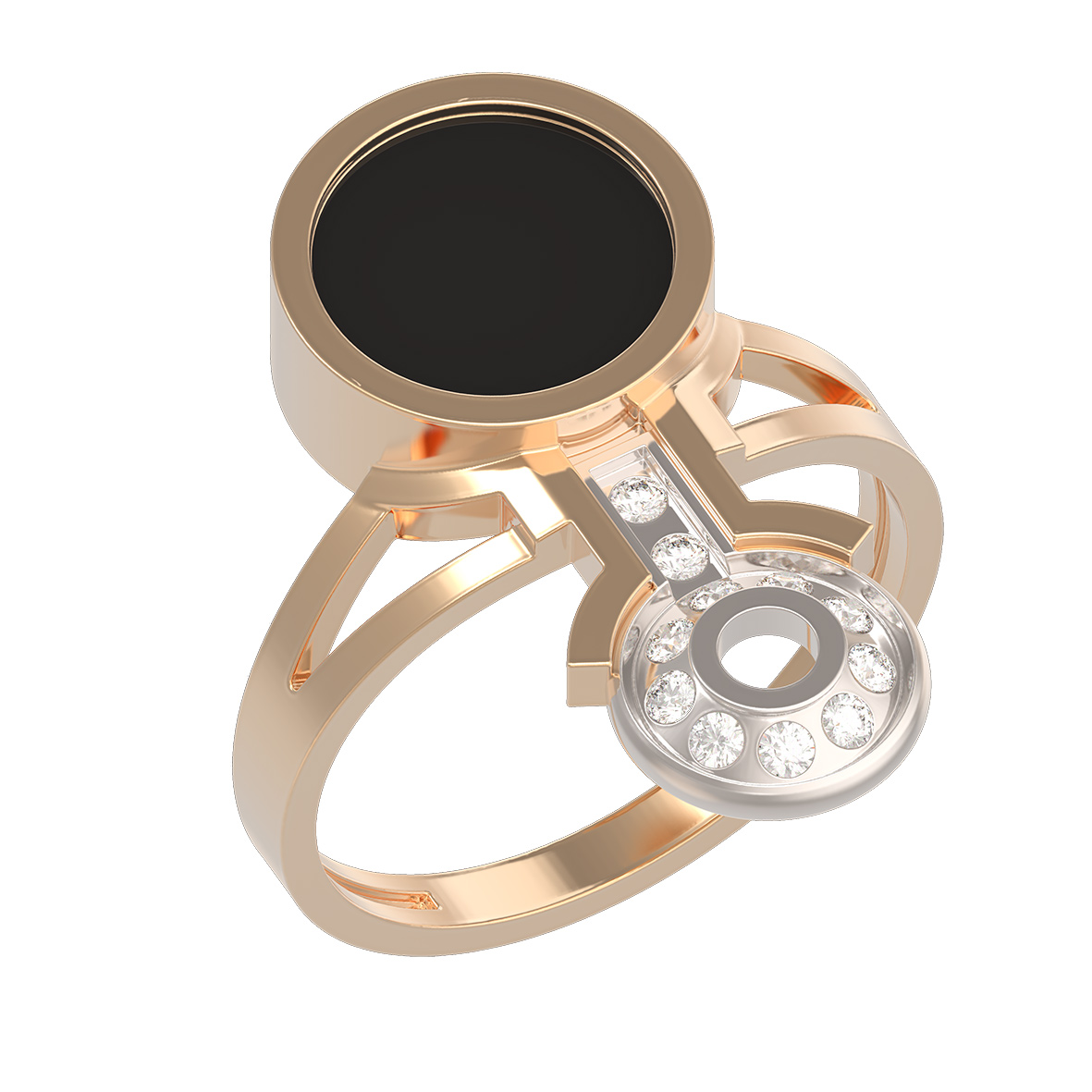 

Золотое кольцо с агатом и фианитами Tango Jewellery Company 369623 размер 18