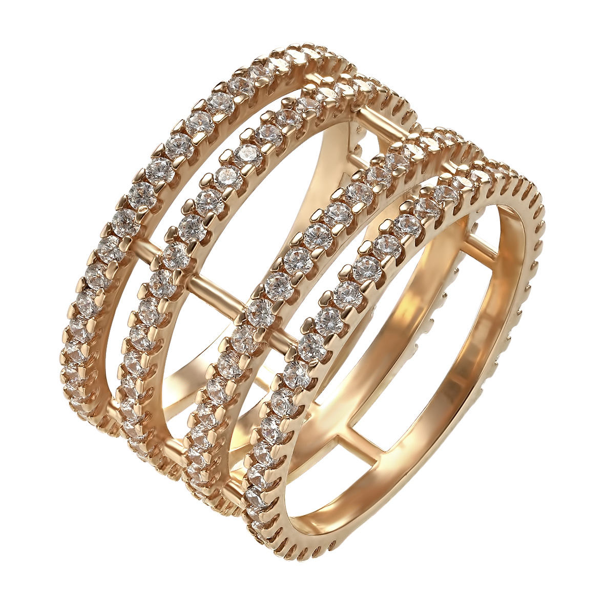 

Золотое кольцо с фианитами Tango Jewellery Company 380359 размер 17.5