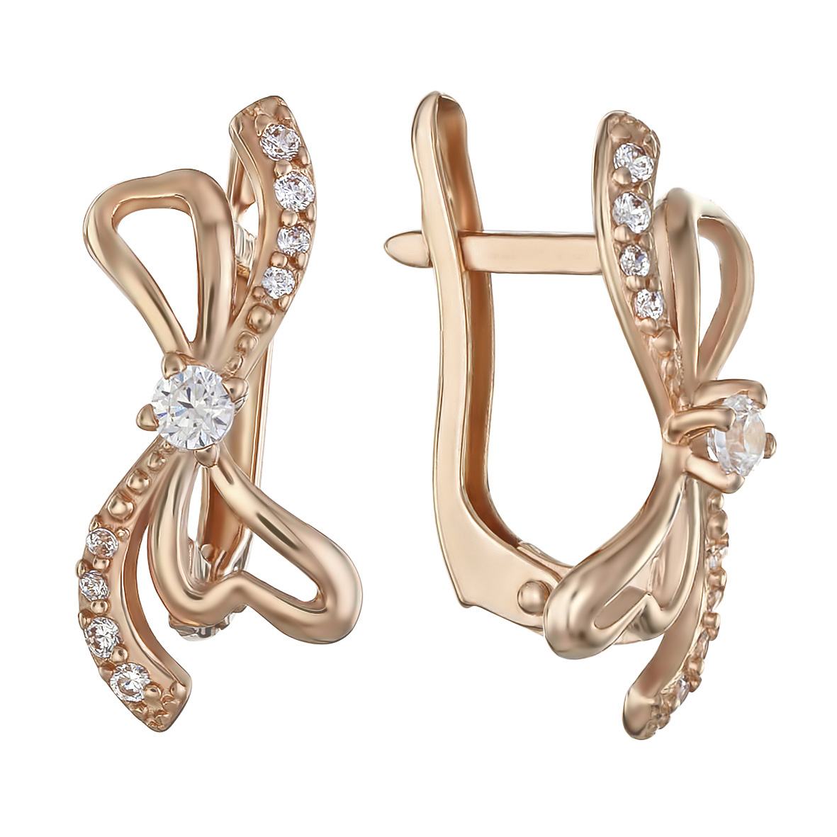 

Золотые серьги с фианитами Tango Jewellery Company 420972