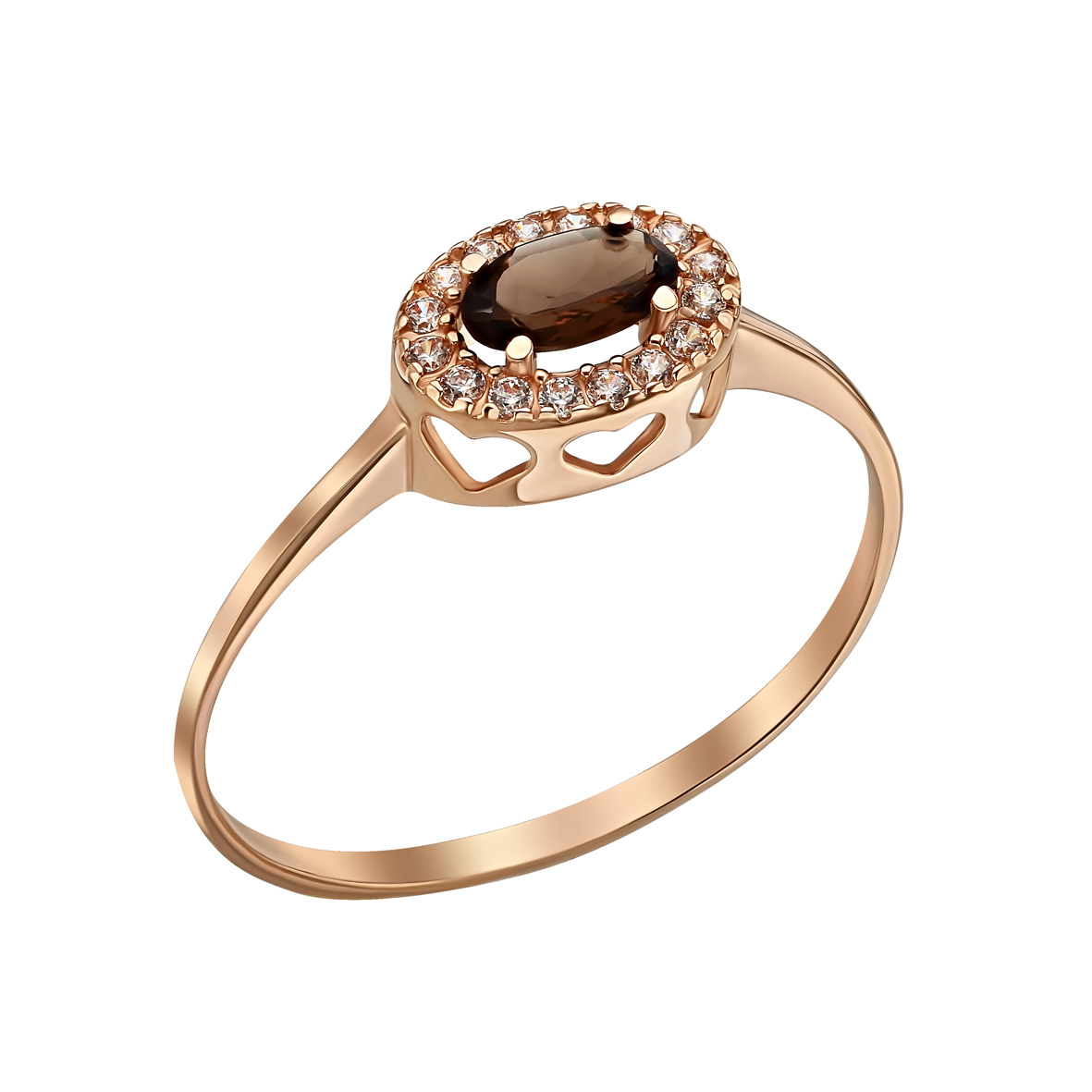 

Золотое кольцо с кварцем и фианитами Tango Jewellery Company 368673 размер 15.5
