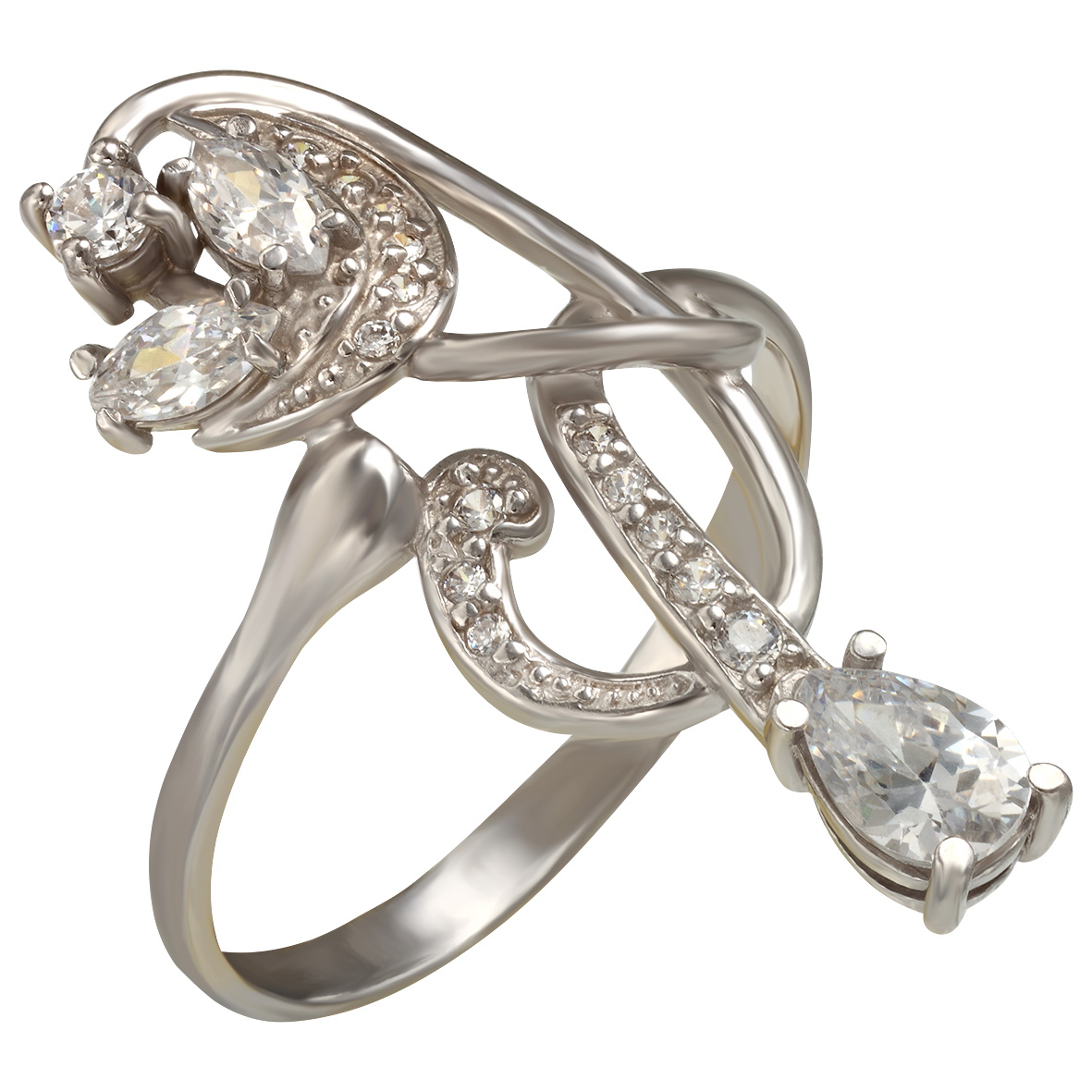 

Серебряное кольцо с фианитами Tango Jewellery Company 320098С размер 18