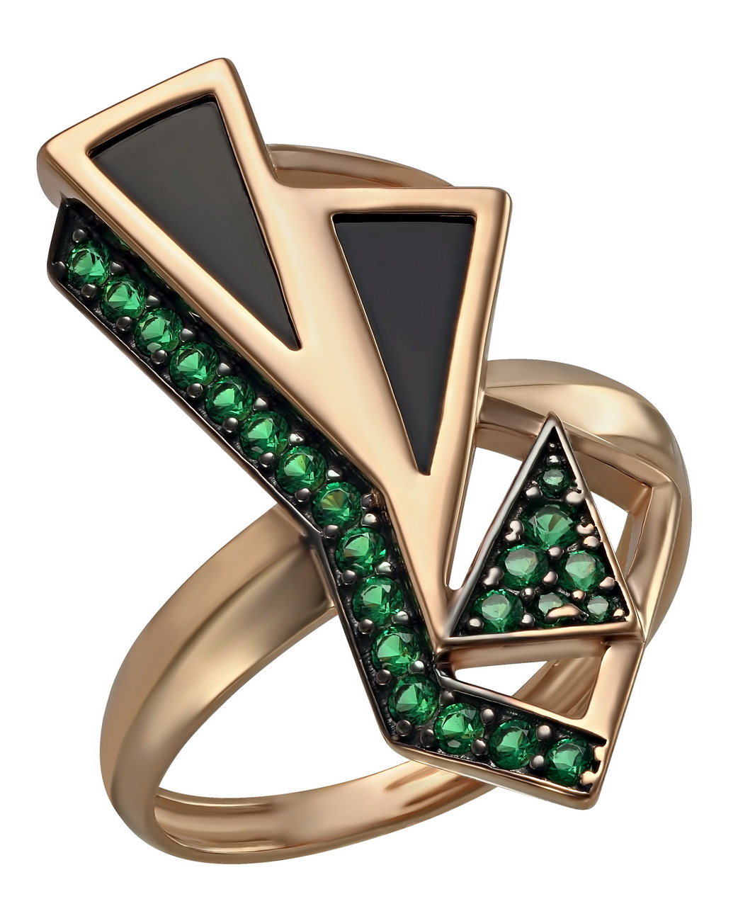 

Золотое кольцо с агатом и фианитами Tango Jewellery Company 369605 размер 18