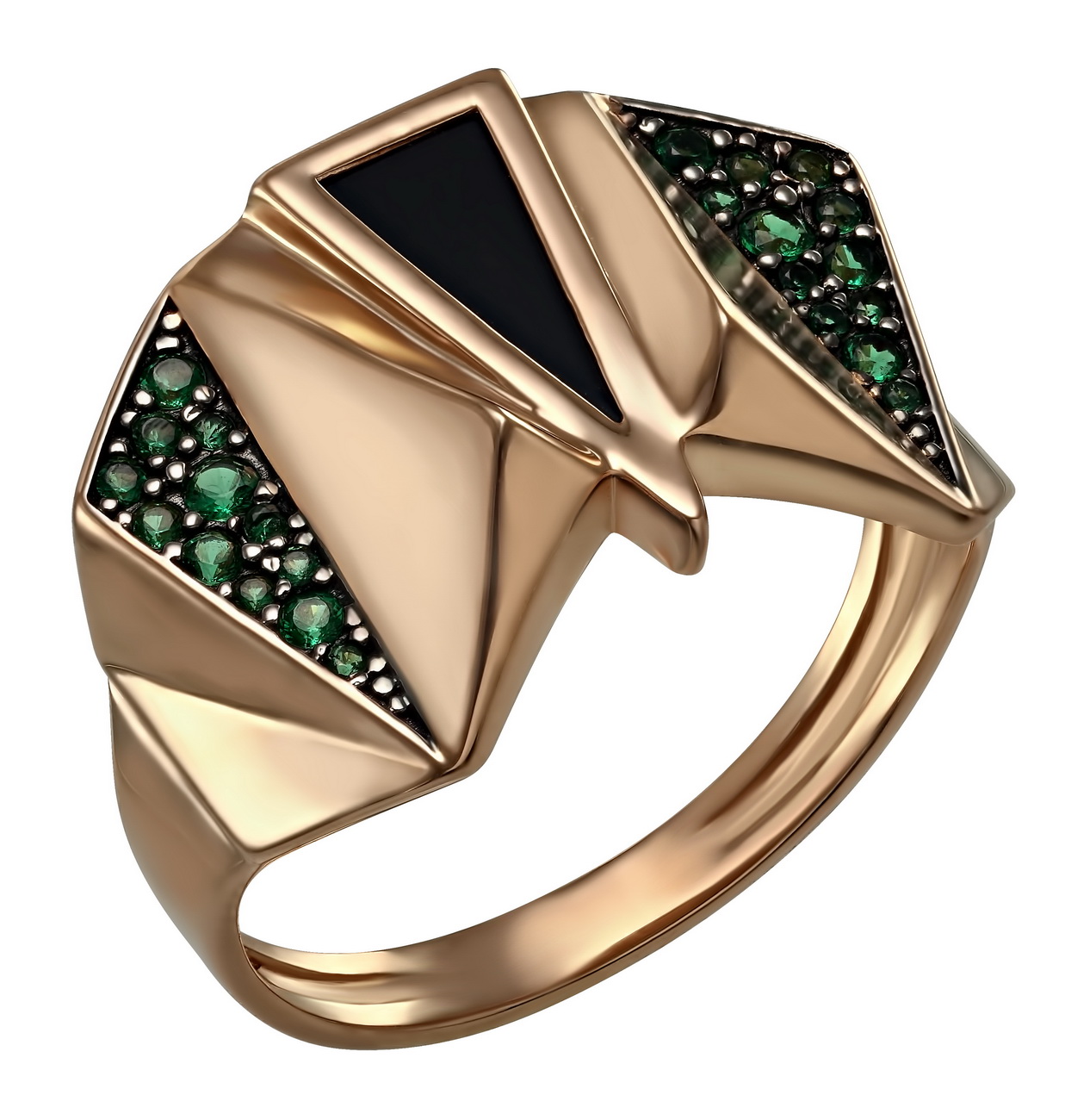 

Золотое кольцо с агатом и фианитами Tango Jewellery Company 369601 размер 17.5