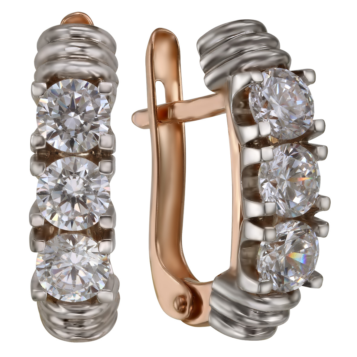 

Золотые серьги с фианитами Tango Jewellery Company 430966