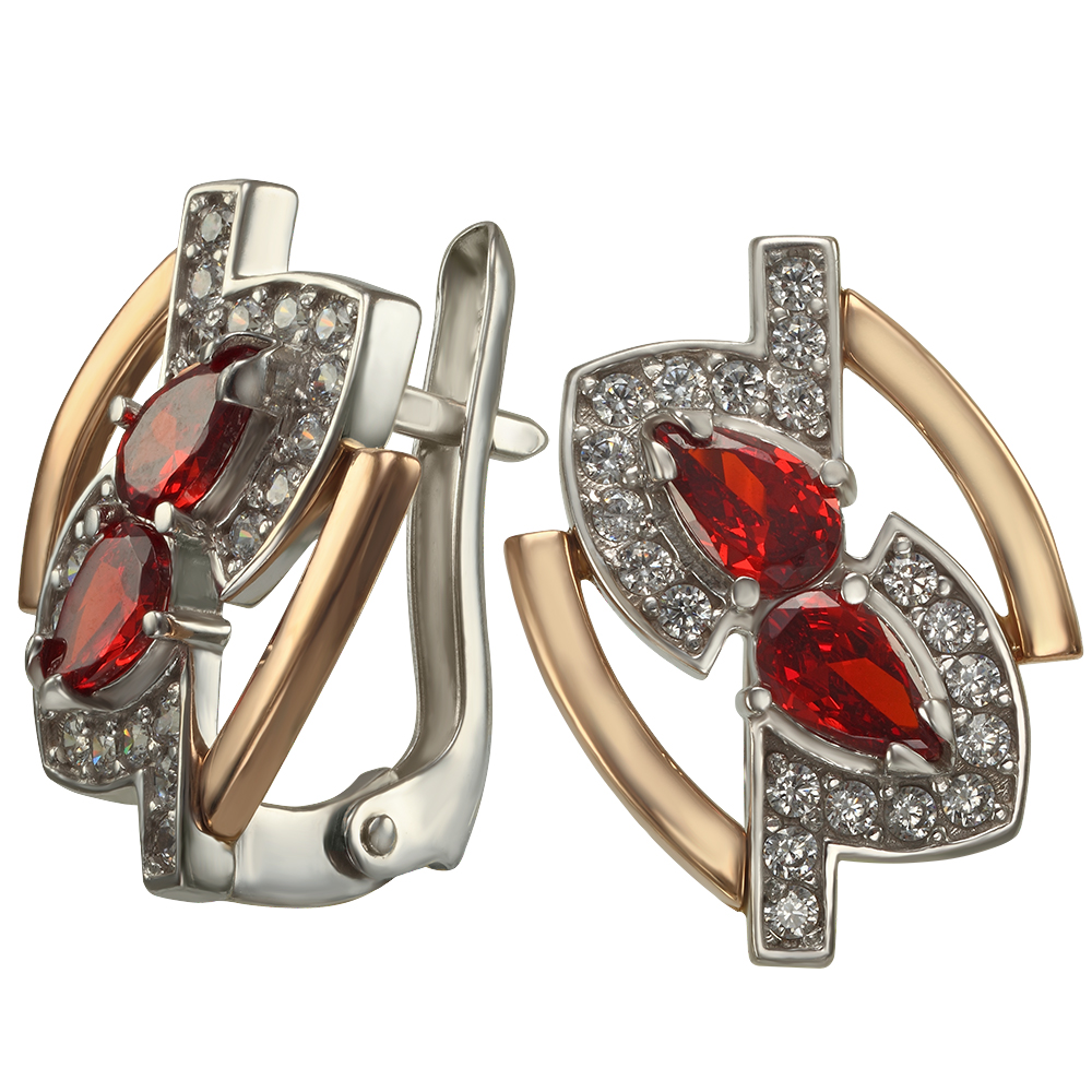 

Золотые серьги с фианитами Tango Jewellery Company 430938