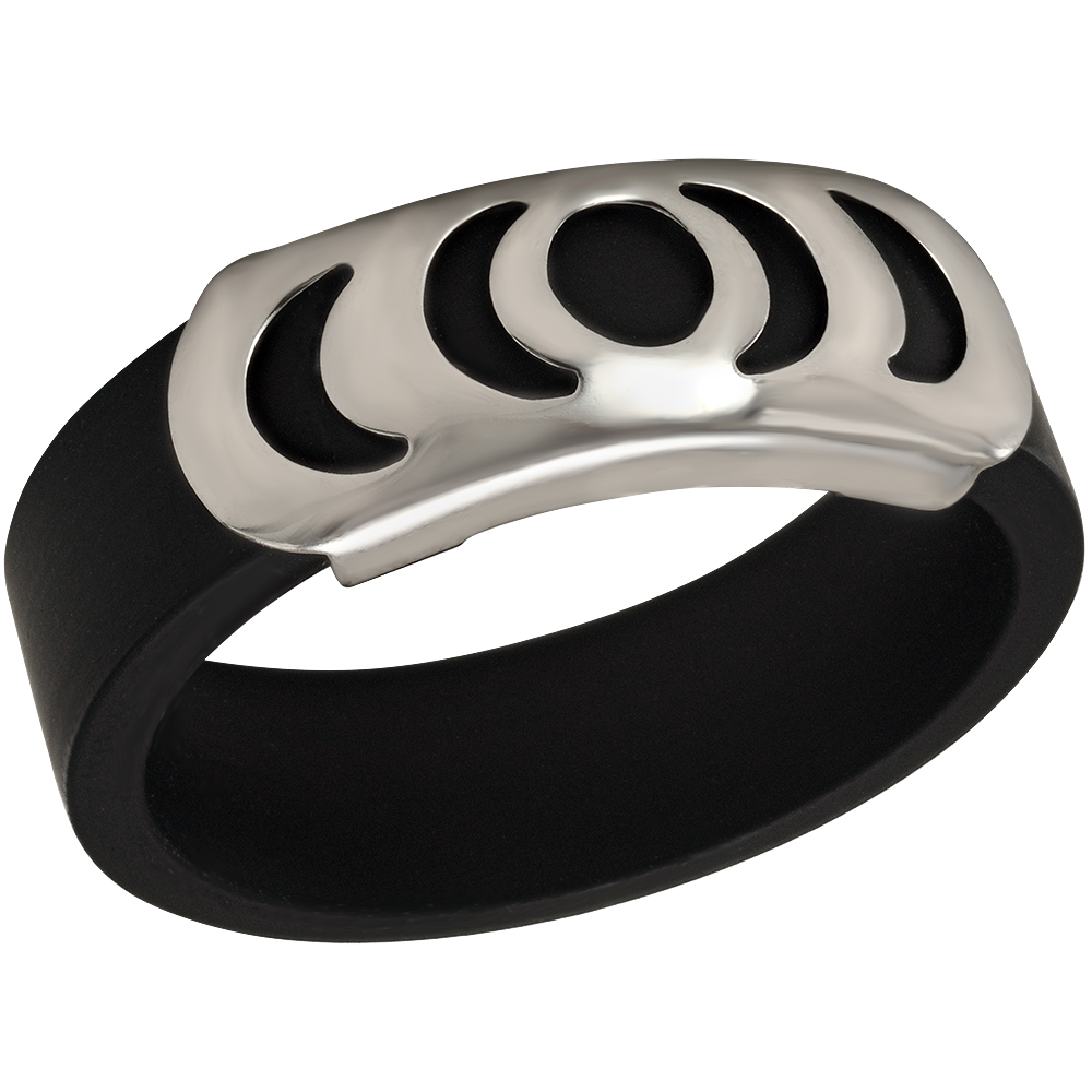 

Кольцо из серебра с каучуком Tango Jewellery Company 900632С размер 18.5