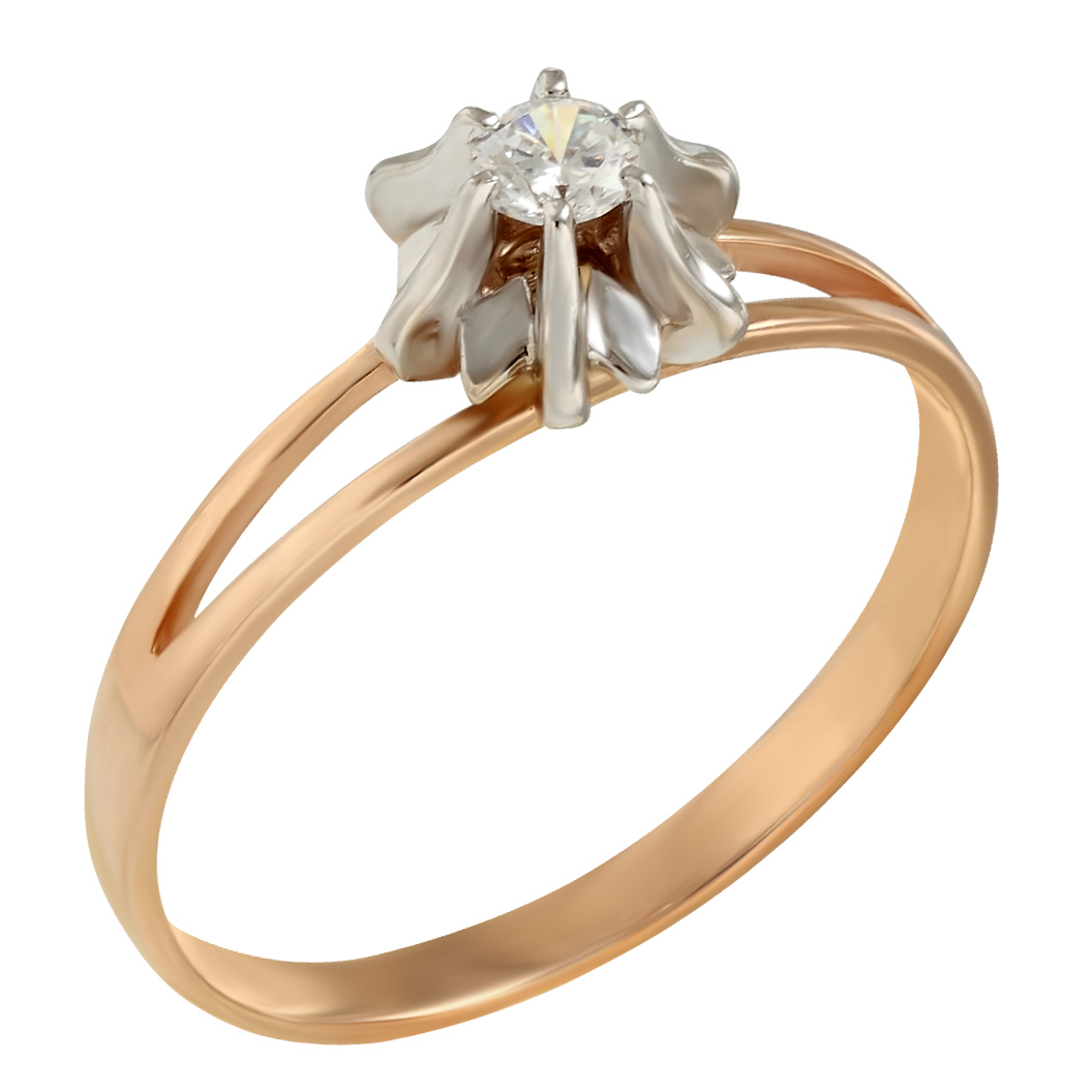 

Золотое кольцо с фианитом Tango Jewellery Company 330990 размер 18