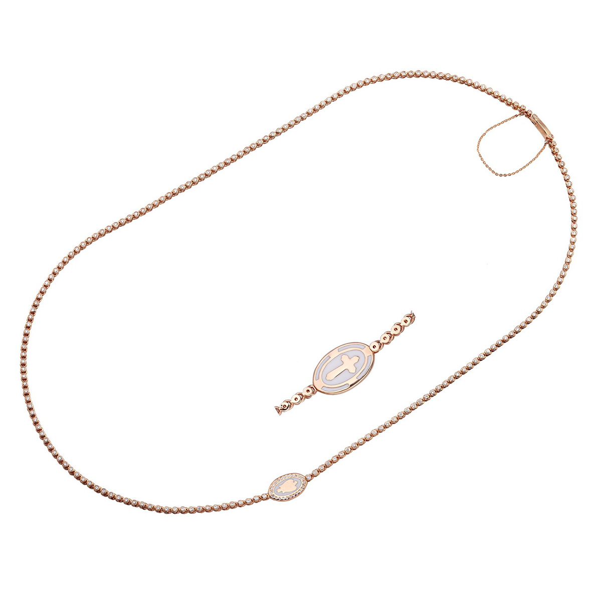 

Золотое колье с фианитами и эмалью Tango Jewellery Company 860179Е размер 550