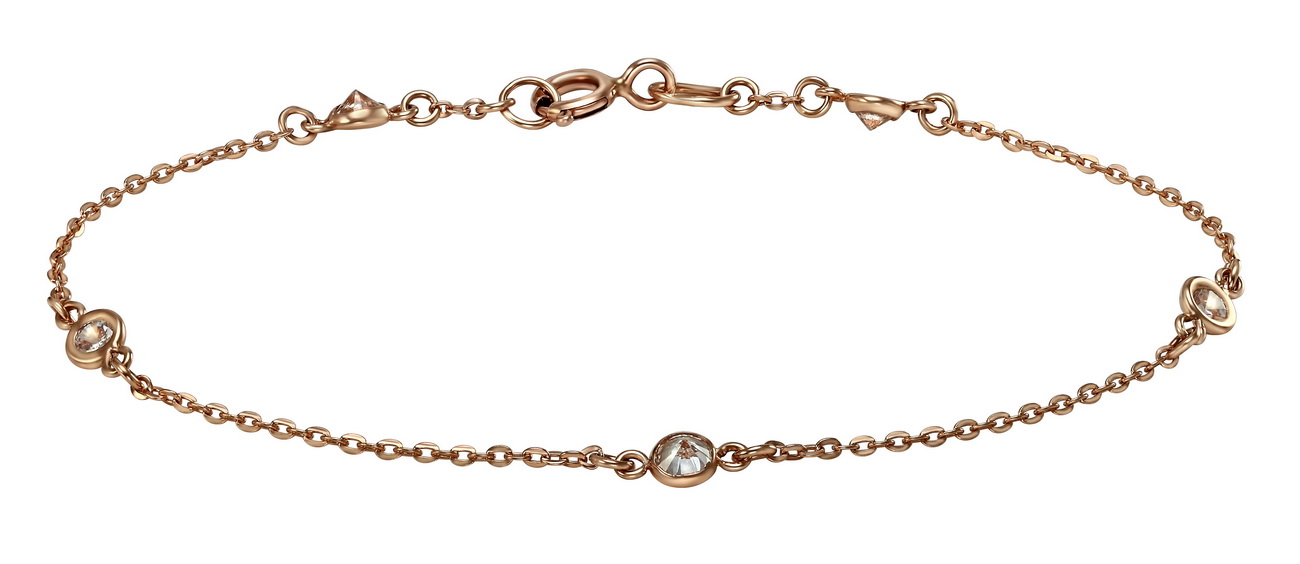 

Золотой браслет с фианитами Tango Jewellery Company 820116 размер 160