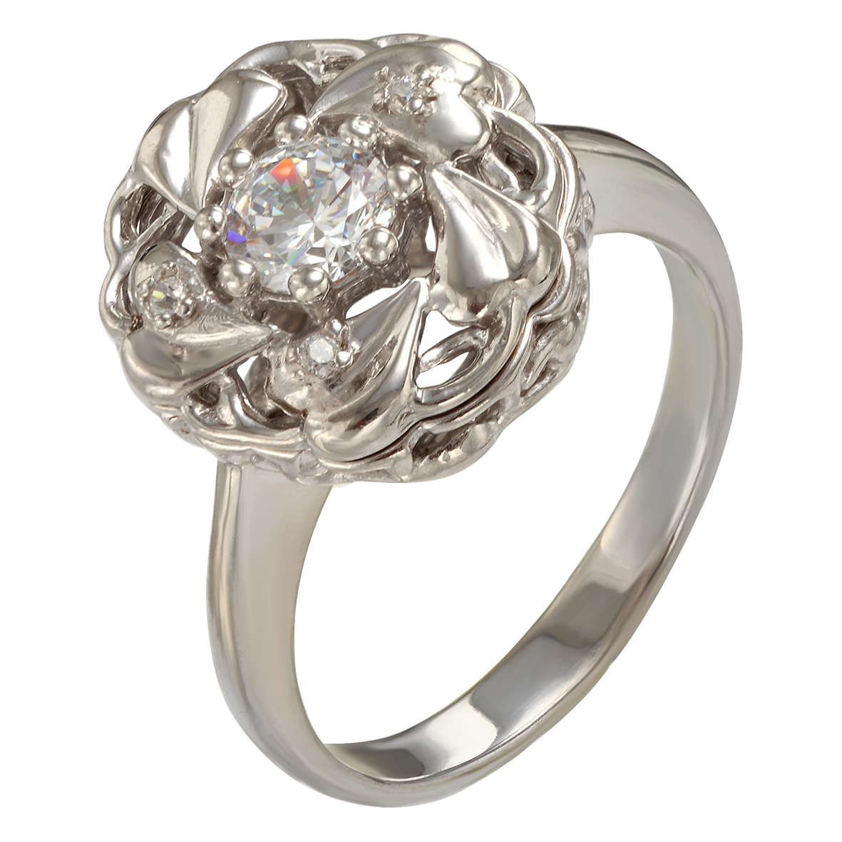

Серебряное кольцо с фианитом Tango Jewellery Company 330878С размер 16.5