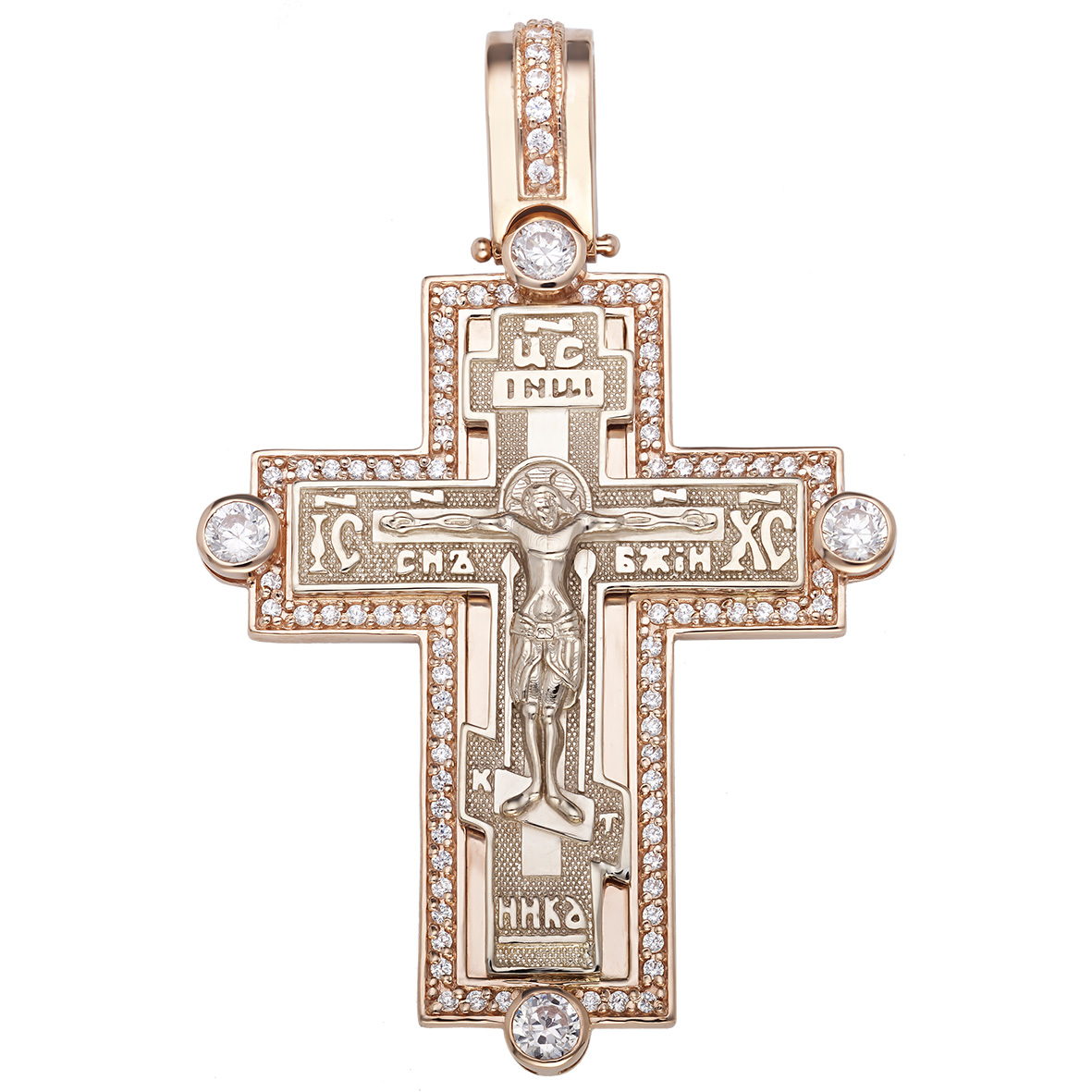 

Золотой крестик с фианитами Tango Jewellery Company 270051