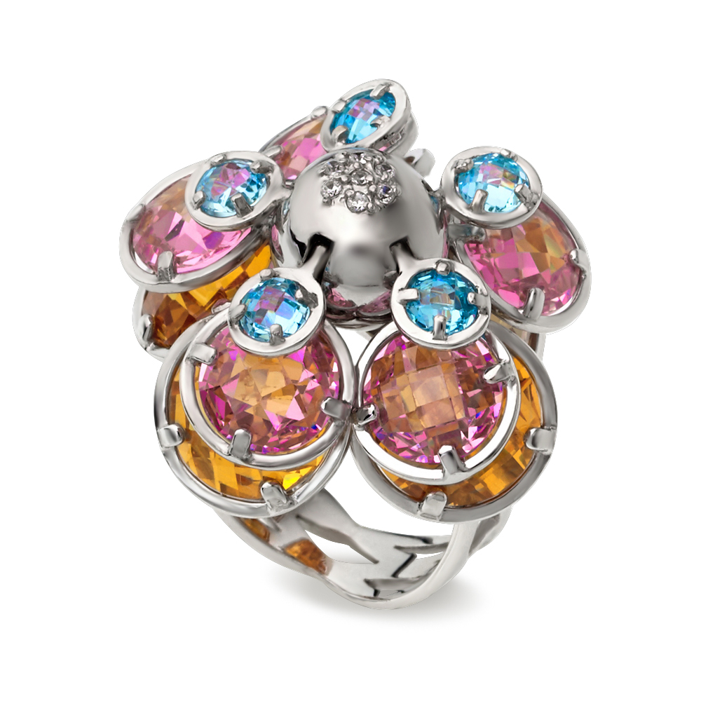 

Серебряное кольцо с фианитами Tango Jewellery Company 330653С размер 18.5