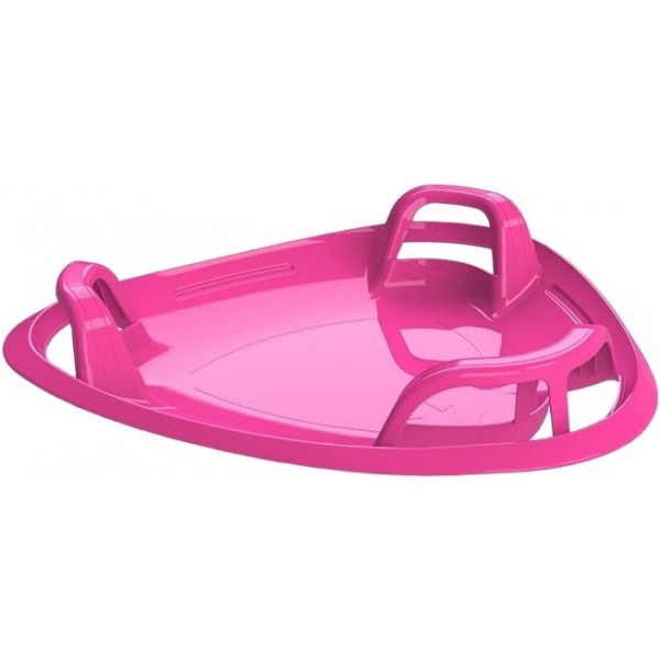 

Санки Ледянка треугольник Doloni Toys, Детские санки-тарелка с ручками для катания по снежным склонам, 62х63х20 см, розовые