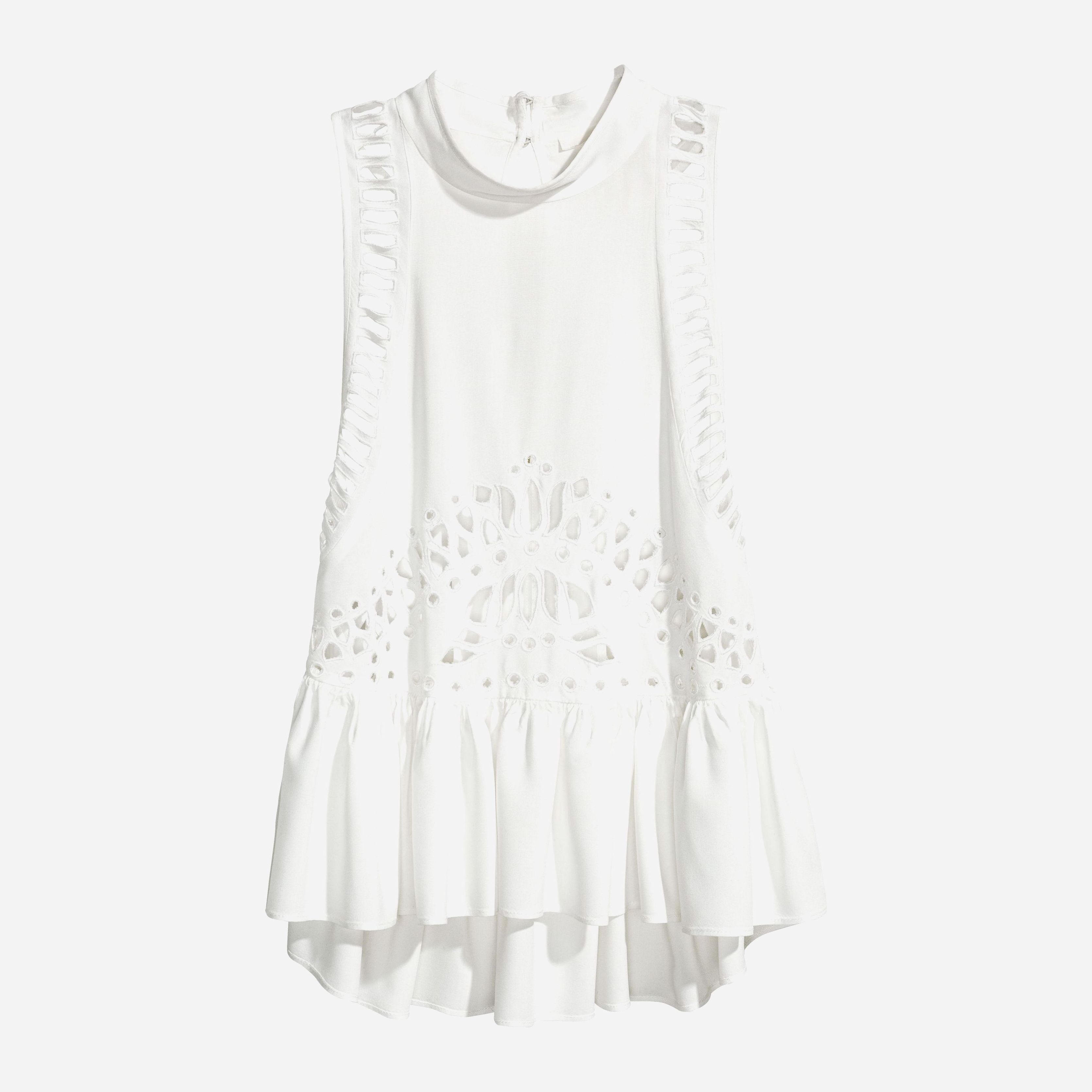 

Туника H&M 0548704-6  Белая, Туника H&M 0548704-6 34 Белая