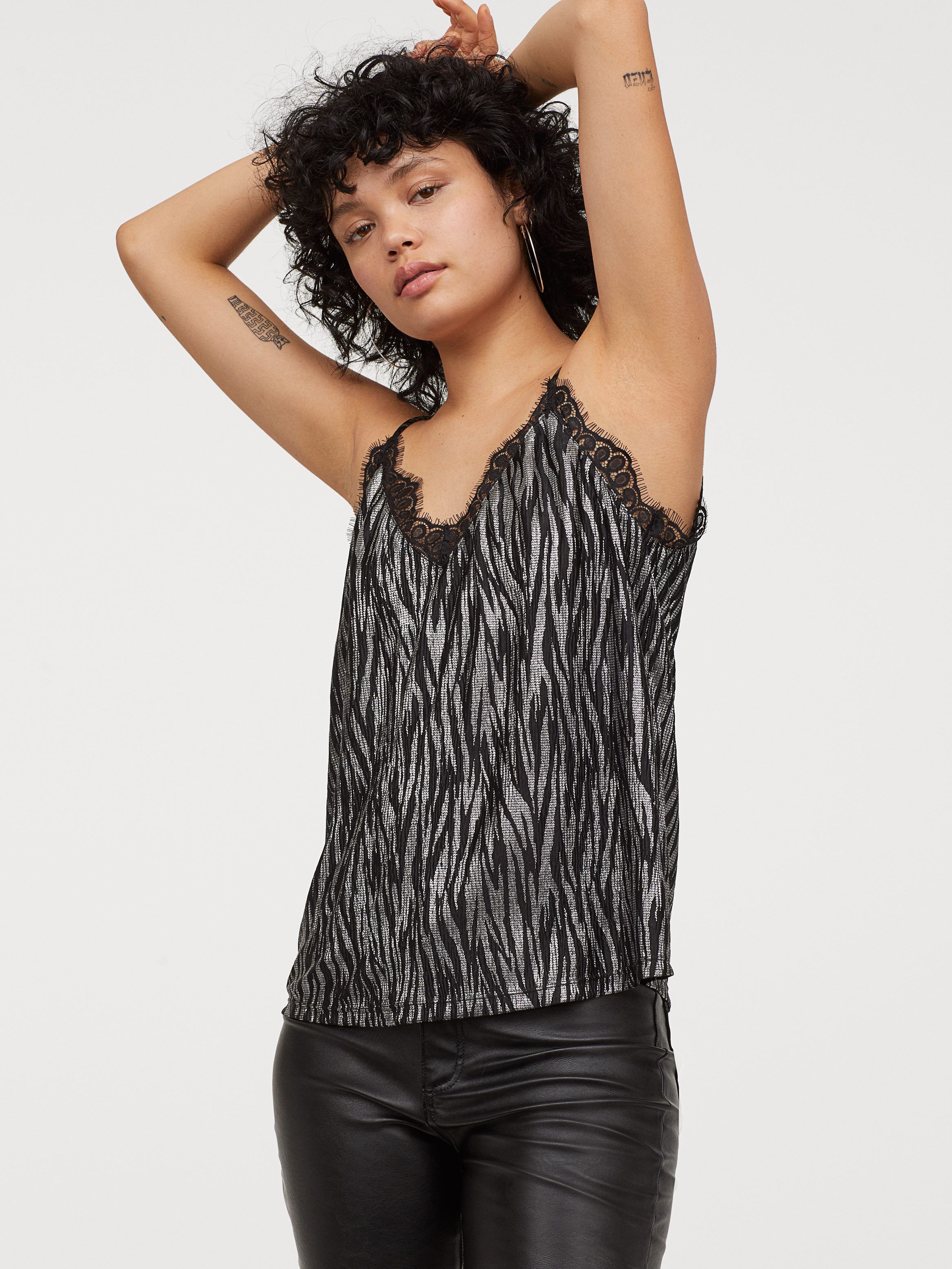 

Топ H&M 0773170-0  Черный, Топ H&M 0773170-0 40 Черный