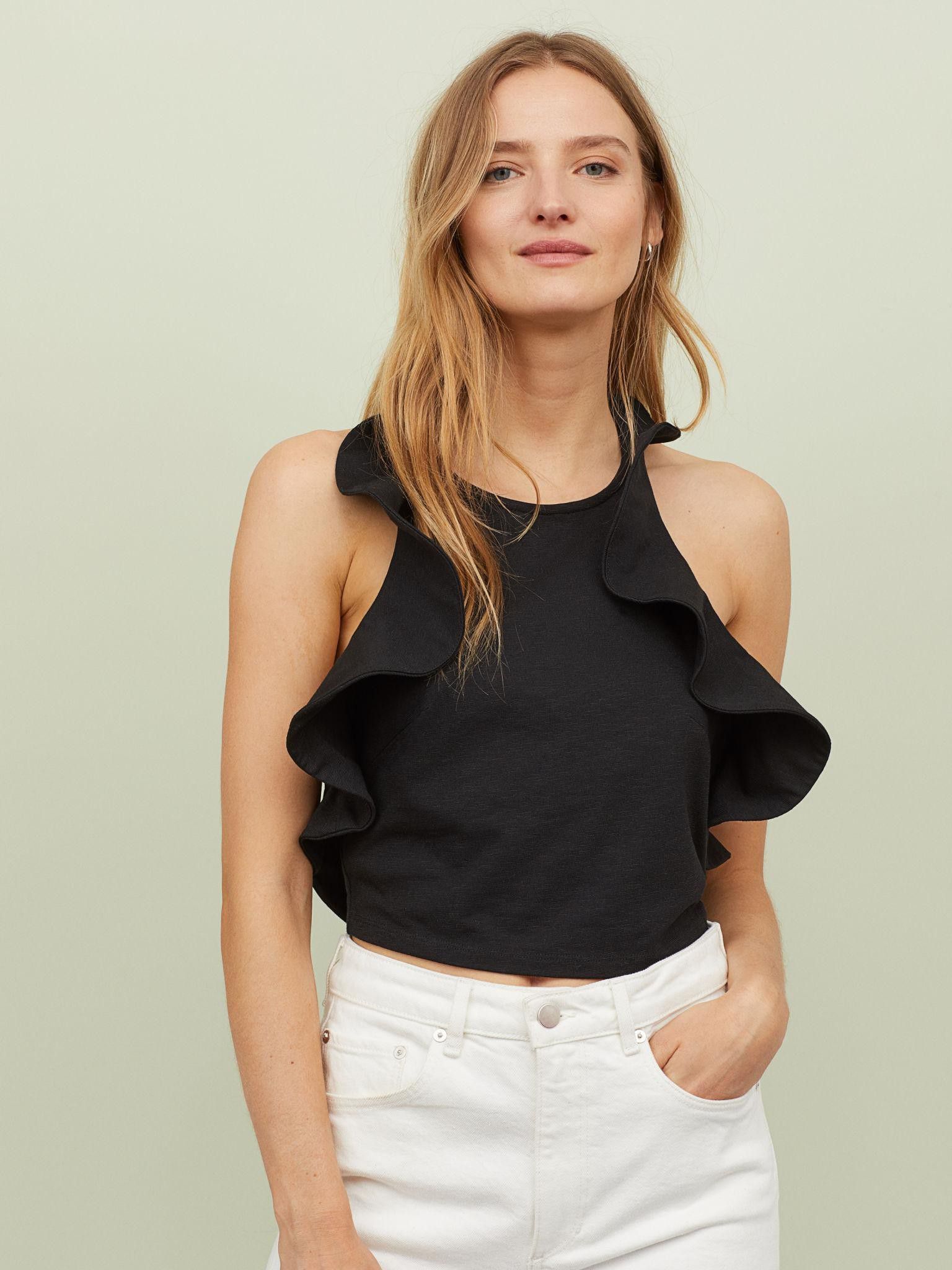 

Топ H& 0774635-9  Черный, Топ H&M 0774635-9 M Черный