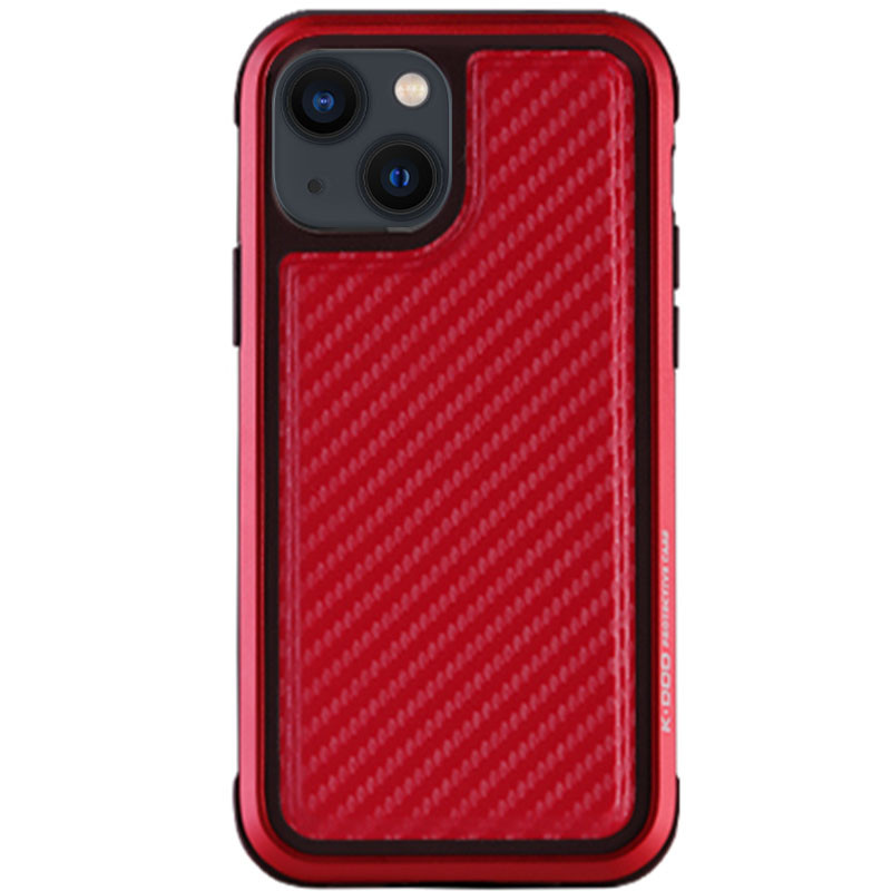 

Чехол PC+TPU+Metal K-DOO MARS Series для для Apple iPhone 13 (6.1") Carbon Red