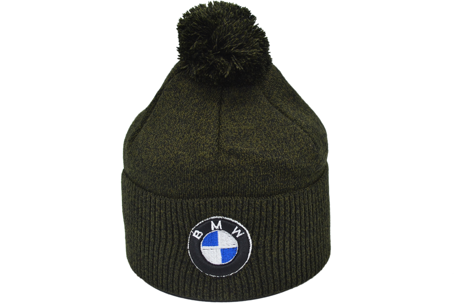 

Шапка з помпоном Flexfit BMW 55-59 см хаки меланж (F-0918-618)