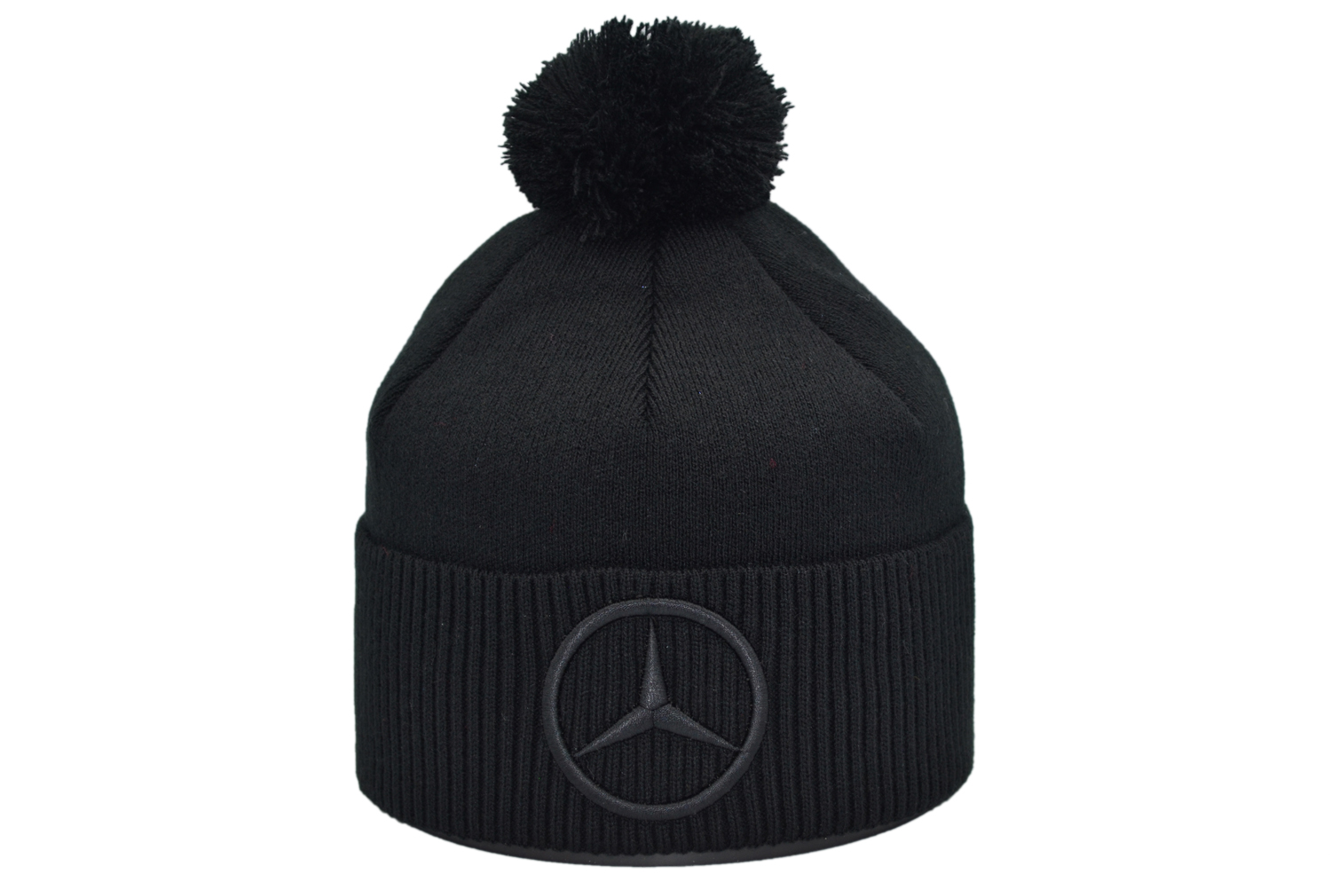 

Шапка з помпоном Flexfit Mercedes 55-59 см чёрная (F-0918-613)