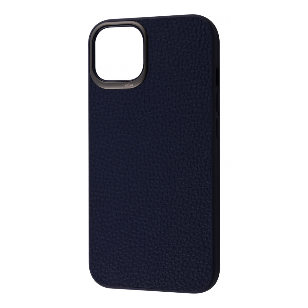 

Чехол Kajsa Grainy Leather iPhone 13 blue Синий