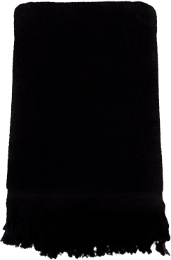 

Махровое полотенце UZTEX Home 500 Бахрома 70х140 см Черное (ts-02772)