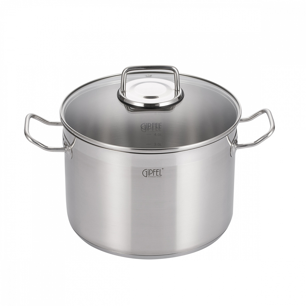 

Кастрюля GIPFEL Classic 26 см 9 л стальная (2273)